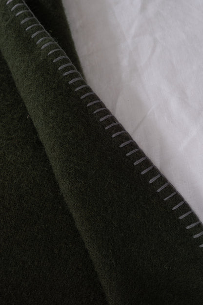 Forest Green NZ Wool Blanket