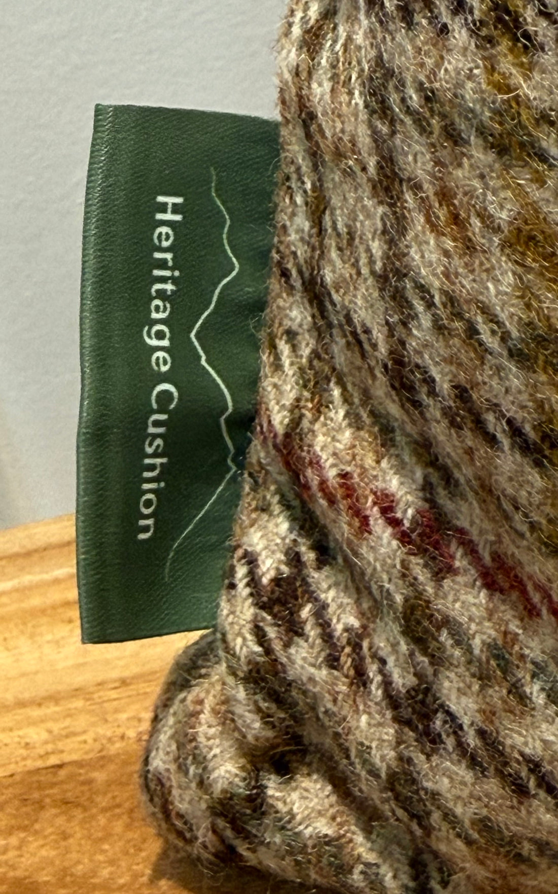 The Heritage Cushion - Aveyard Sage &amp; Red