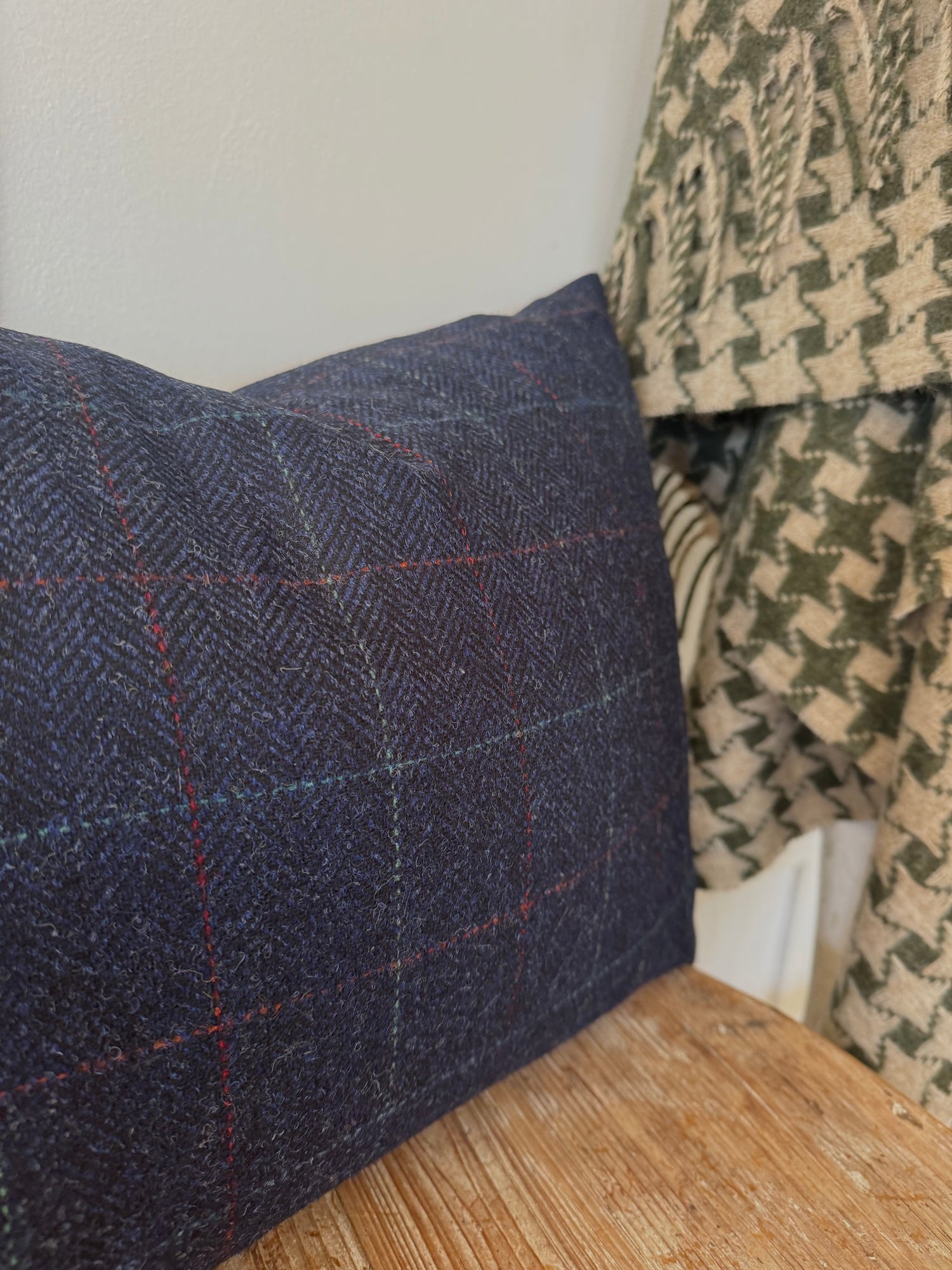 The Heritage Cushion Cover - Windowpane Navy