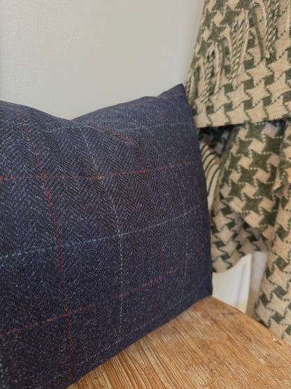 The Heritage Cushion Cover - Windowpane Navy