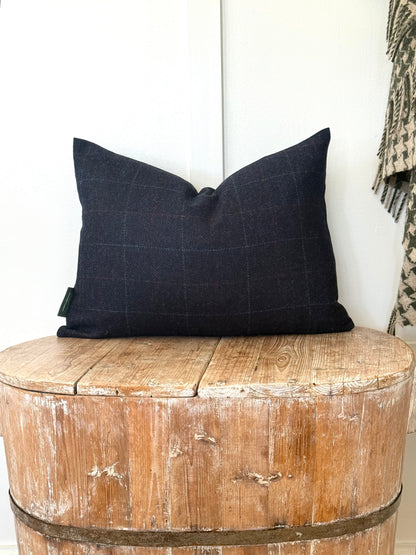 The Heritage Cushion Cover - Windowpane Navy