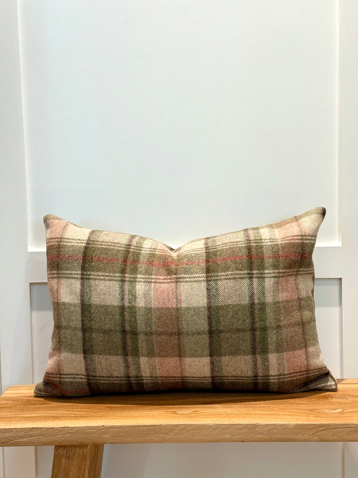 The Heritage Cushion Cover - Walsh Sage &amp; Red