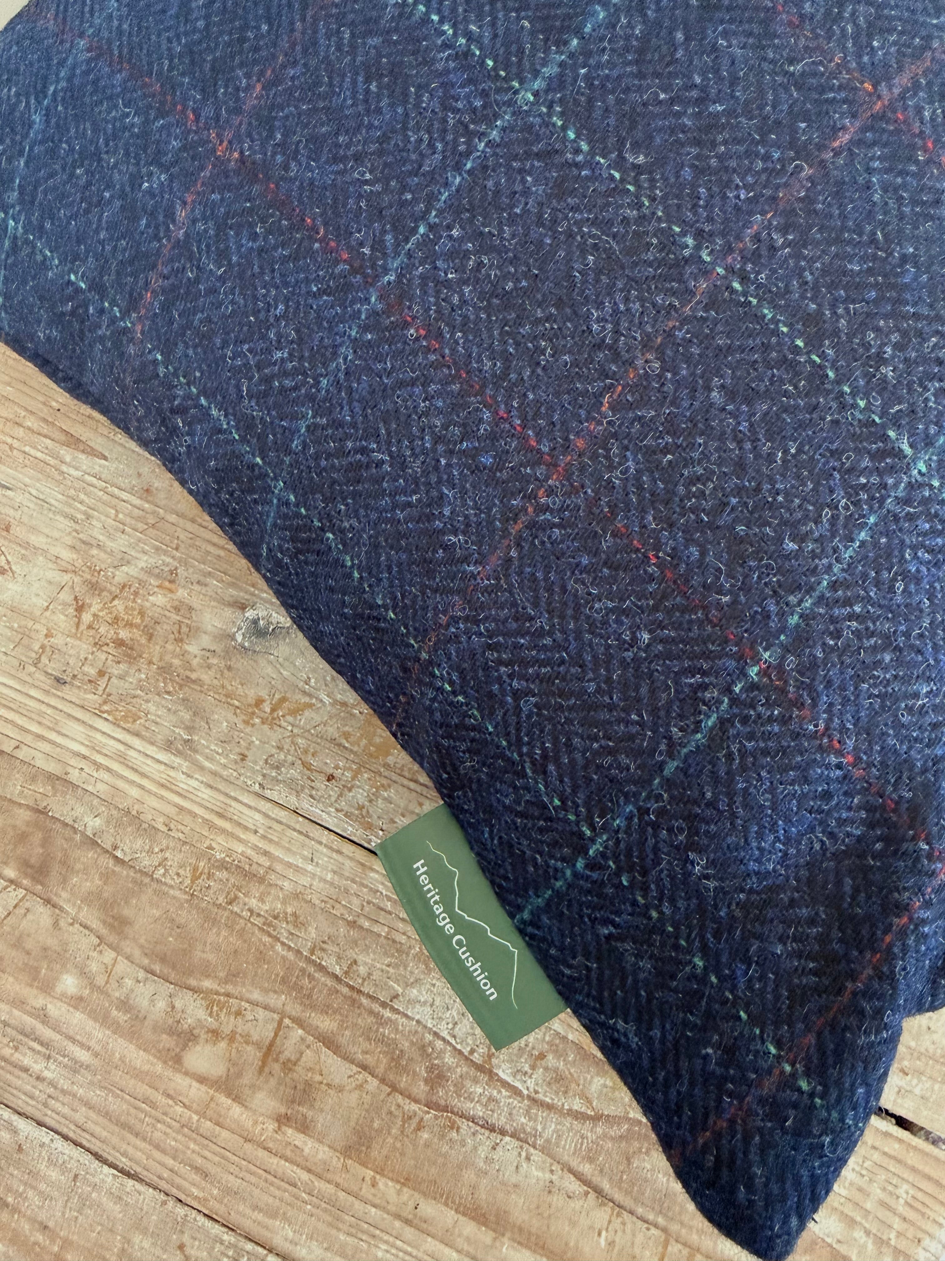 The Heritage Cushion Cover - Windowpane Navy
