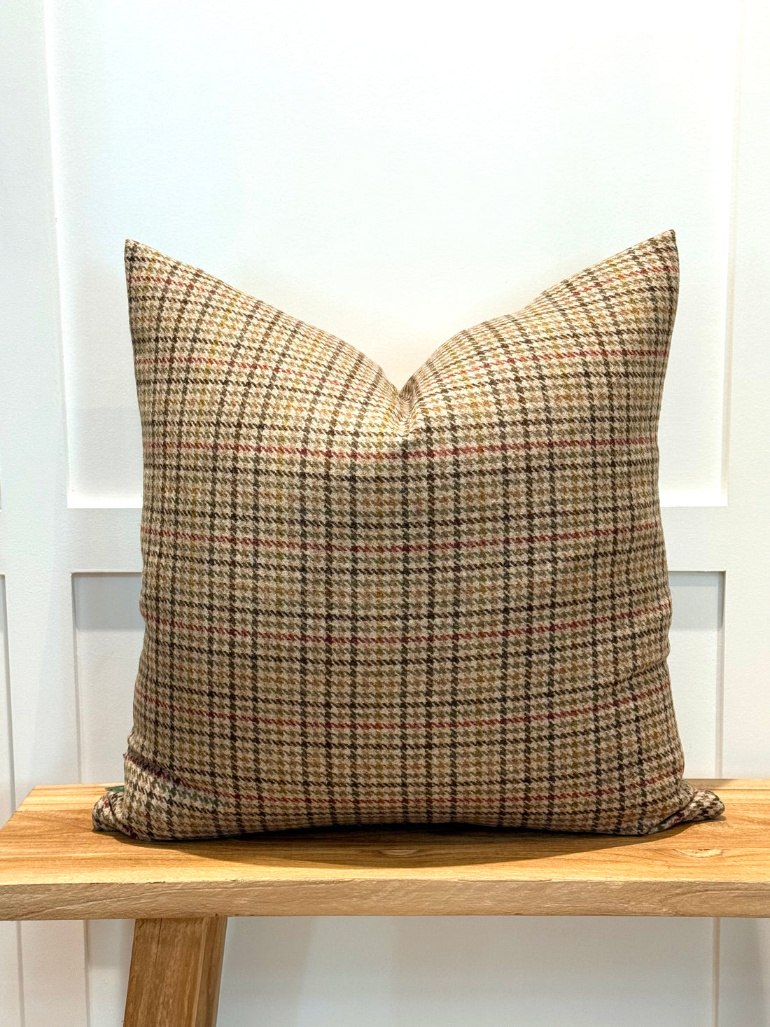 The Heritage Cushion - Aveyard Sage &amp; Red