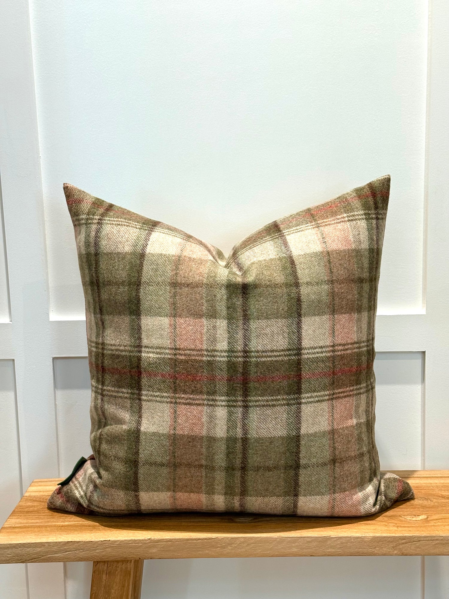 The Heritage Cushion - Walsh Sage &amp; Red