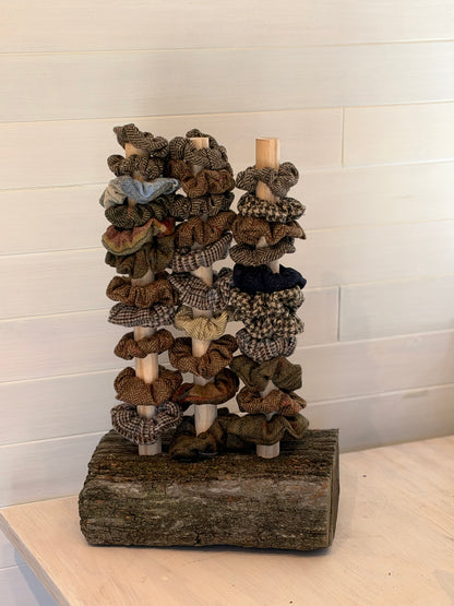 Tweed Hair Scrunchies