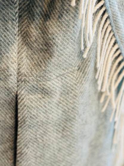 The Southern Coat - Herringbone Duckegg 100% Wool