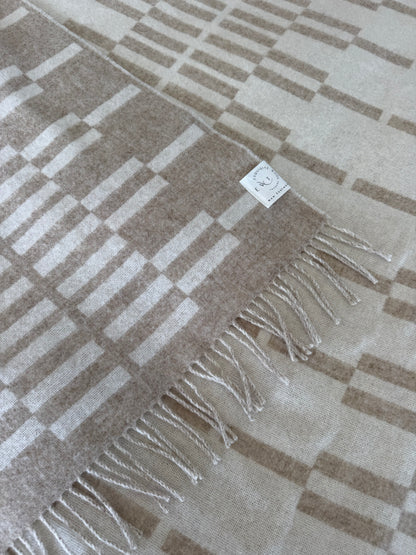 Dash Beige 100% Merino Throw