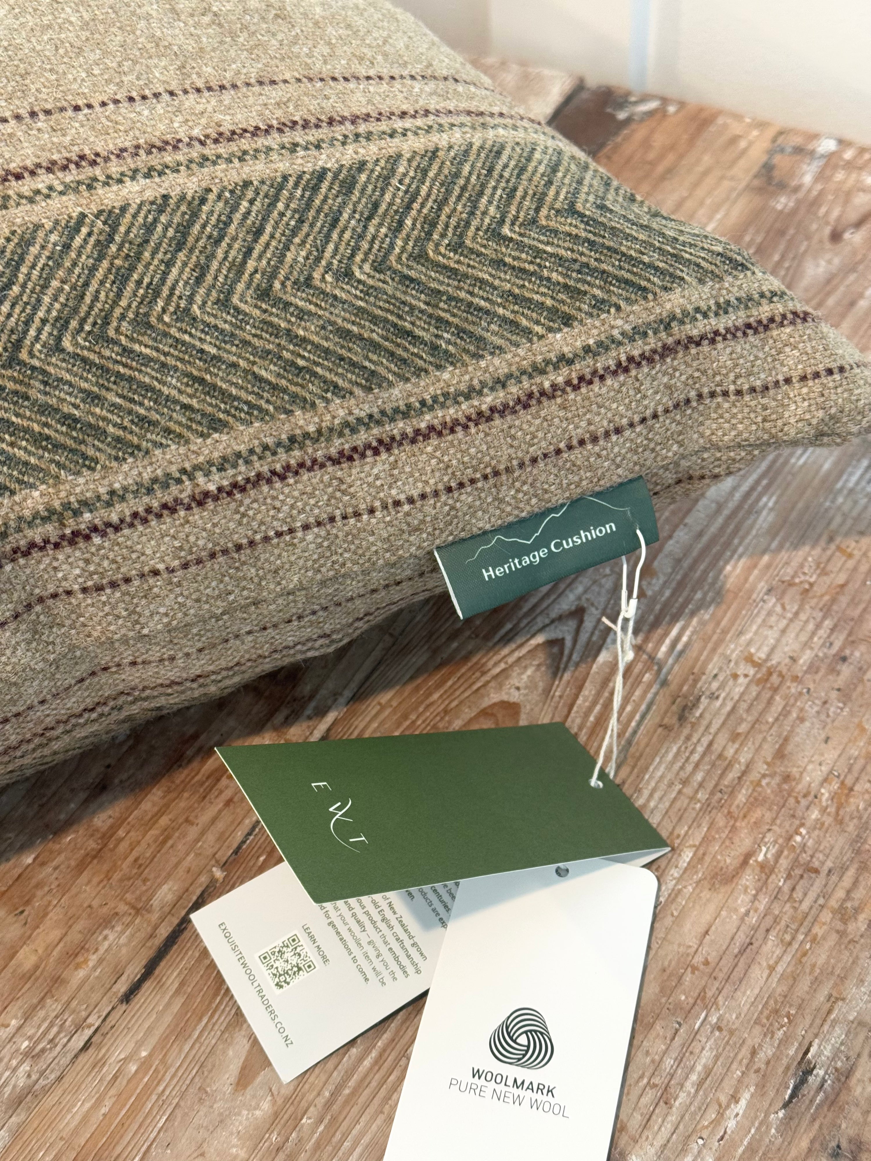 The Heritage Cushion Cover - Regency Natural &amp; Olive