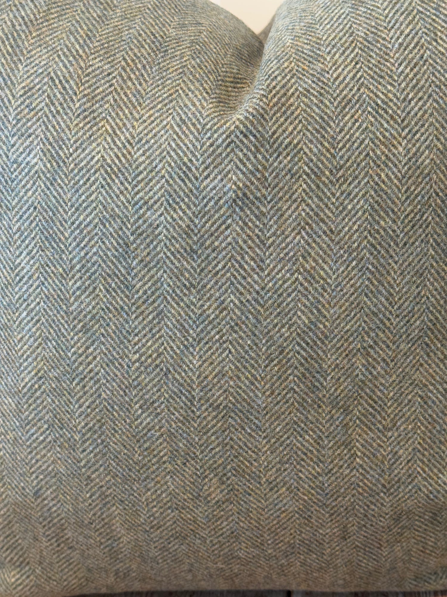 The Heritage Cushion - Herringbone Olive