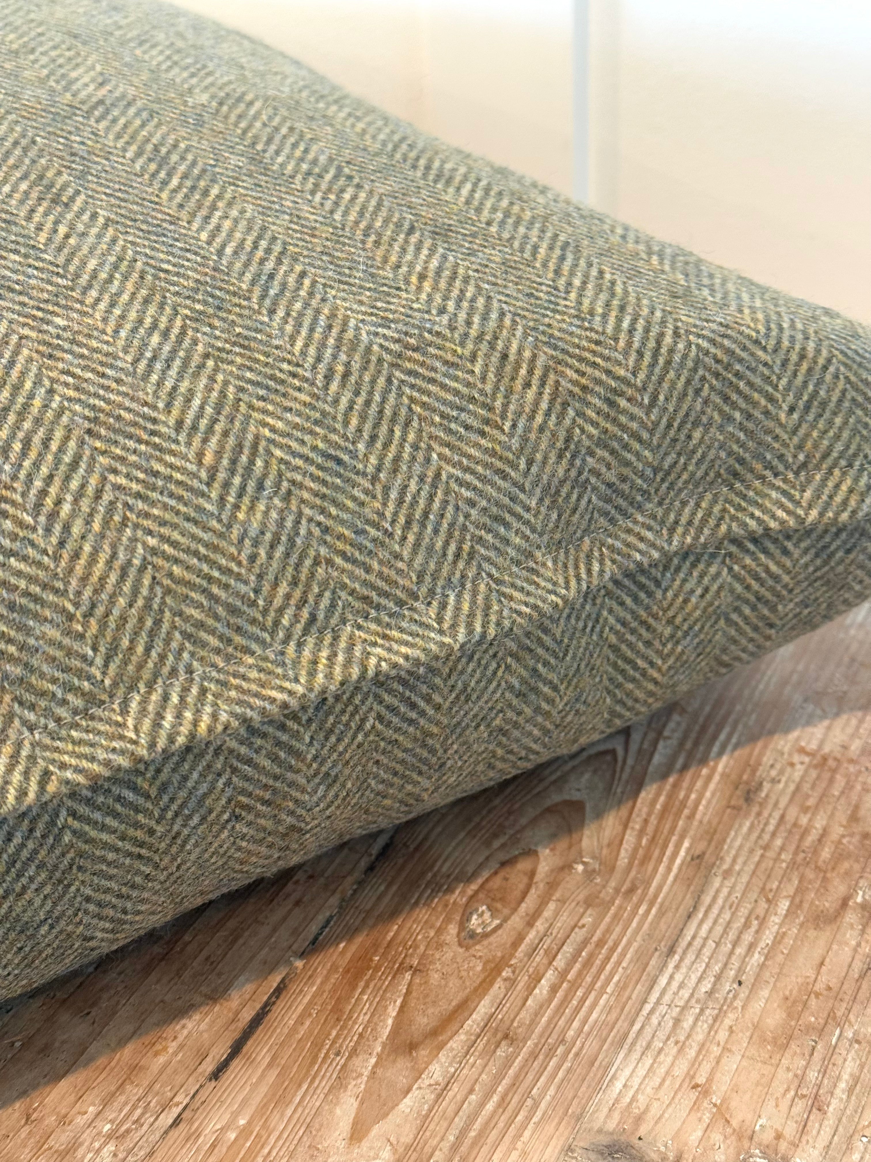 The Heritage Cushion - Herringbone Olive