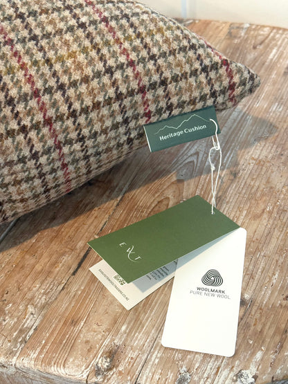 The Heritage Cushion - Aveyard Sage &amp; Red