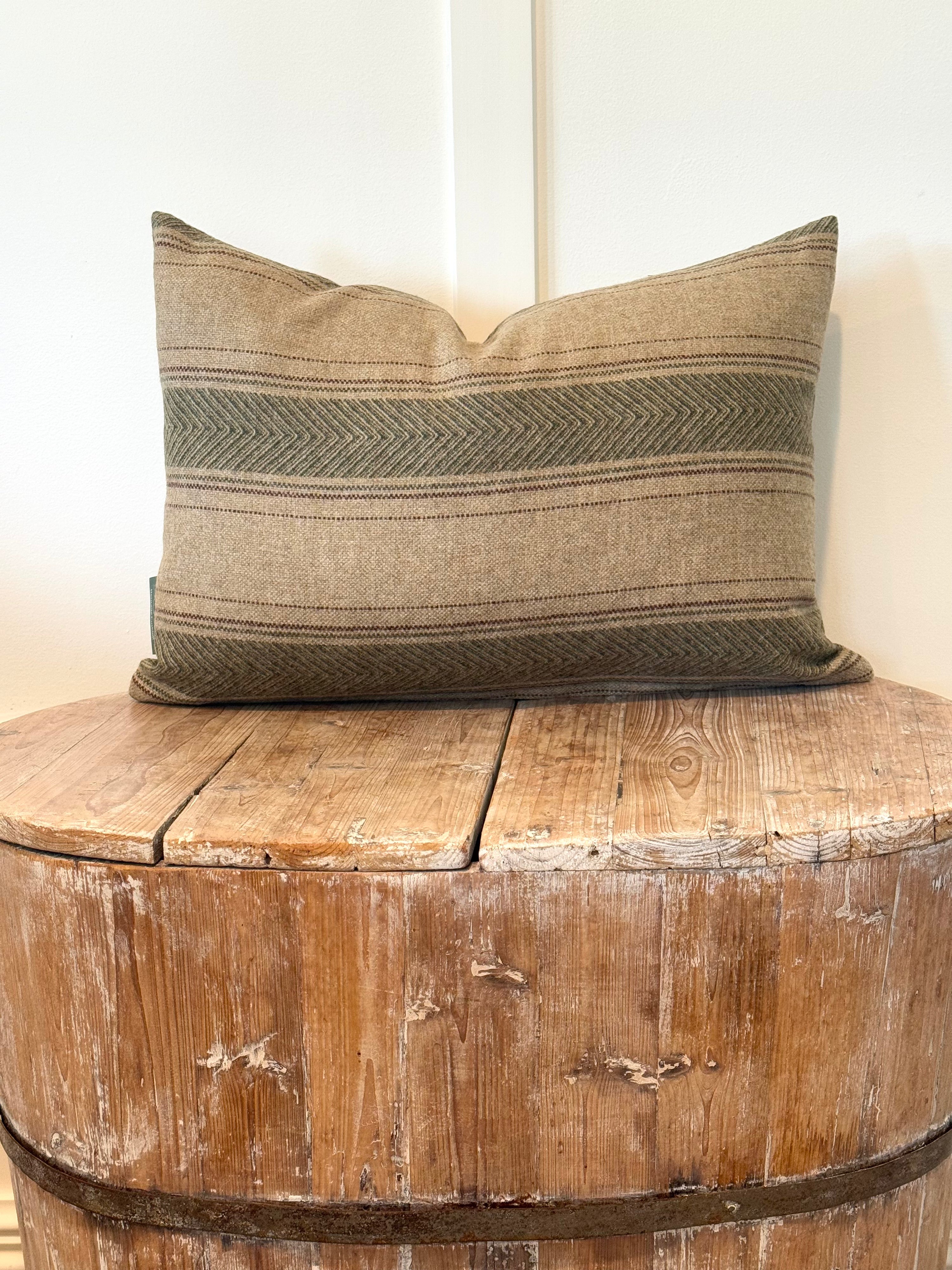 The Heritage Cushion Cover - Regency Natural &amp; Olive