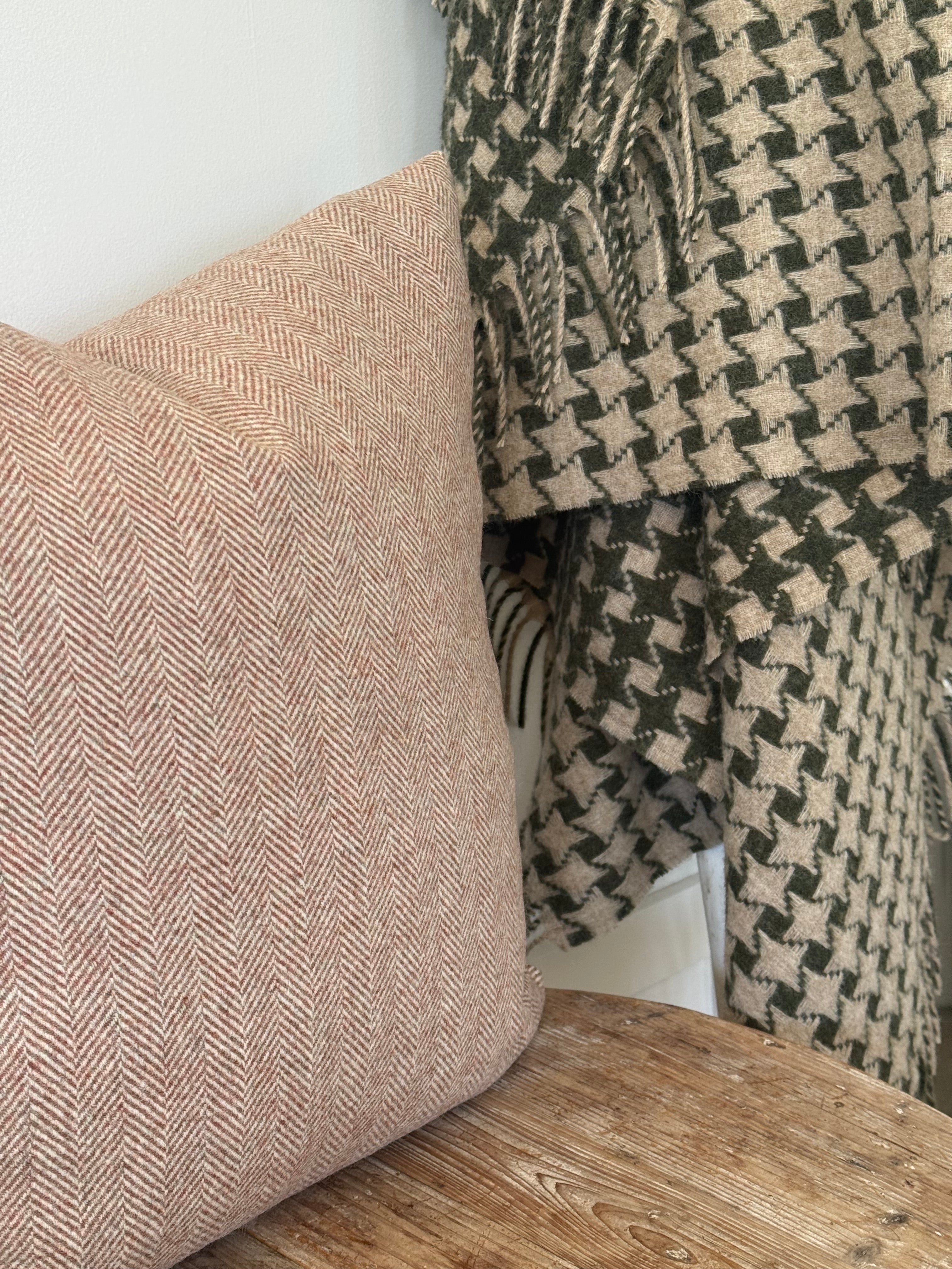 The Heritage Cushion Cover - Herringbone Earth