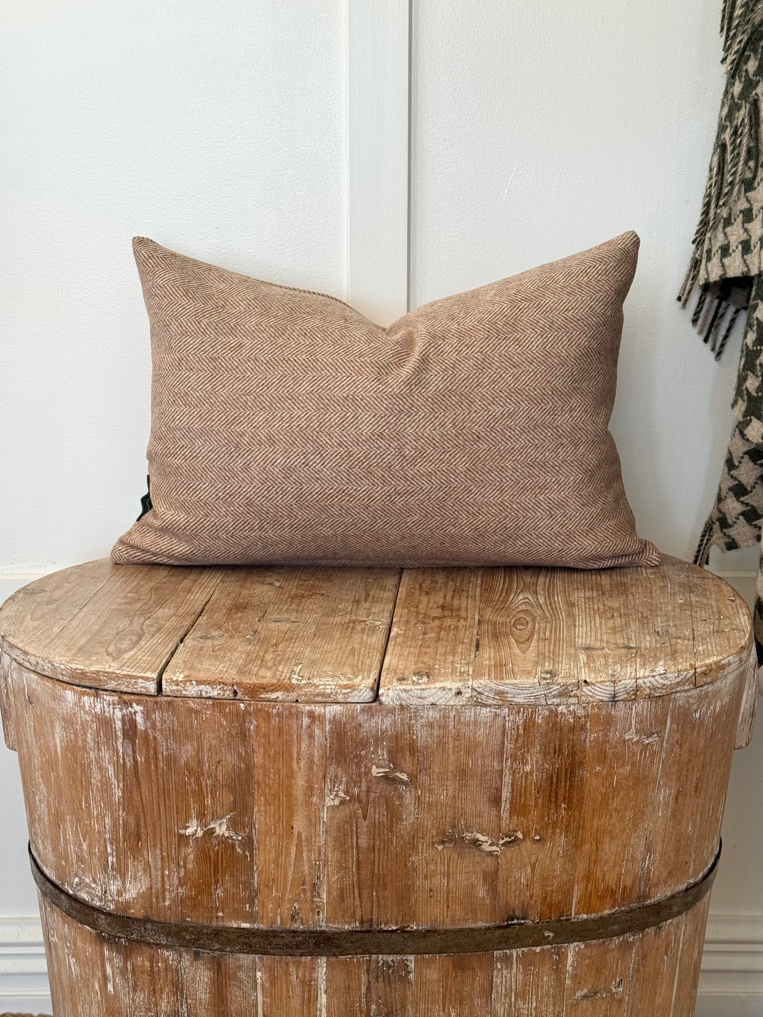 The Heritage Cushion Cover - Herringbone Earth