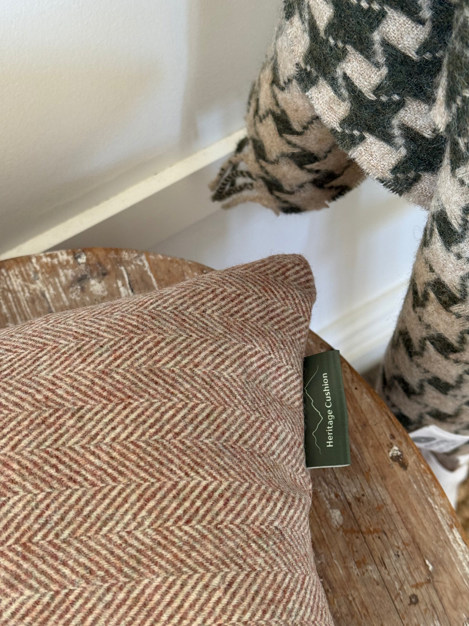 The Heritage Cushion Cover - Herringbone Earth