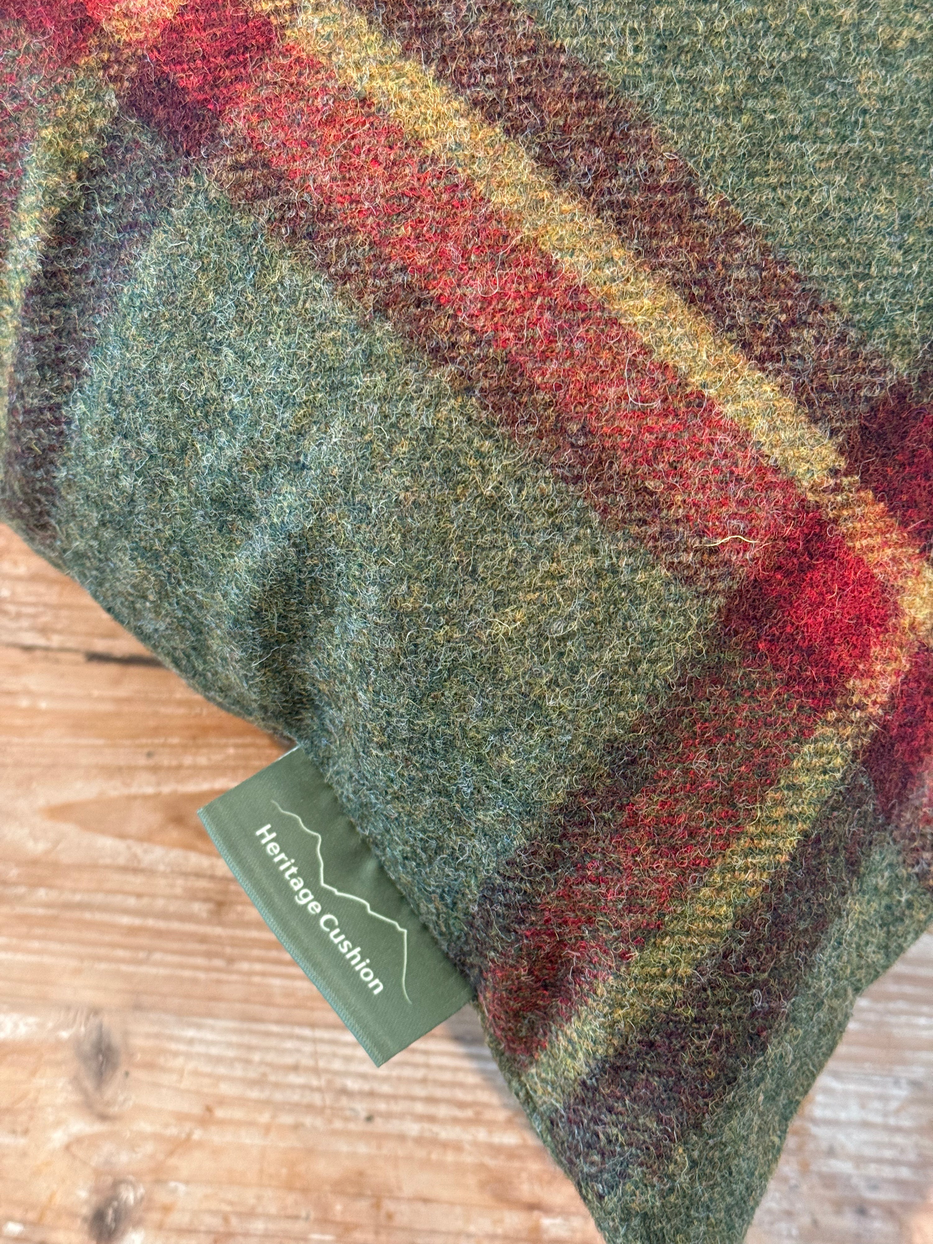 The Heritage Cushion Cover - Windowpane Forest Green