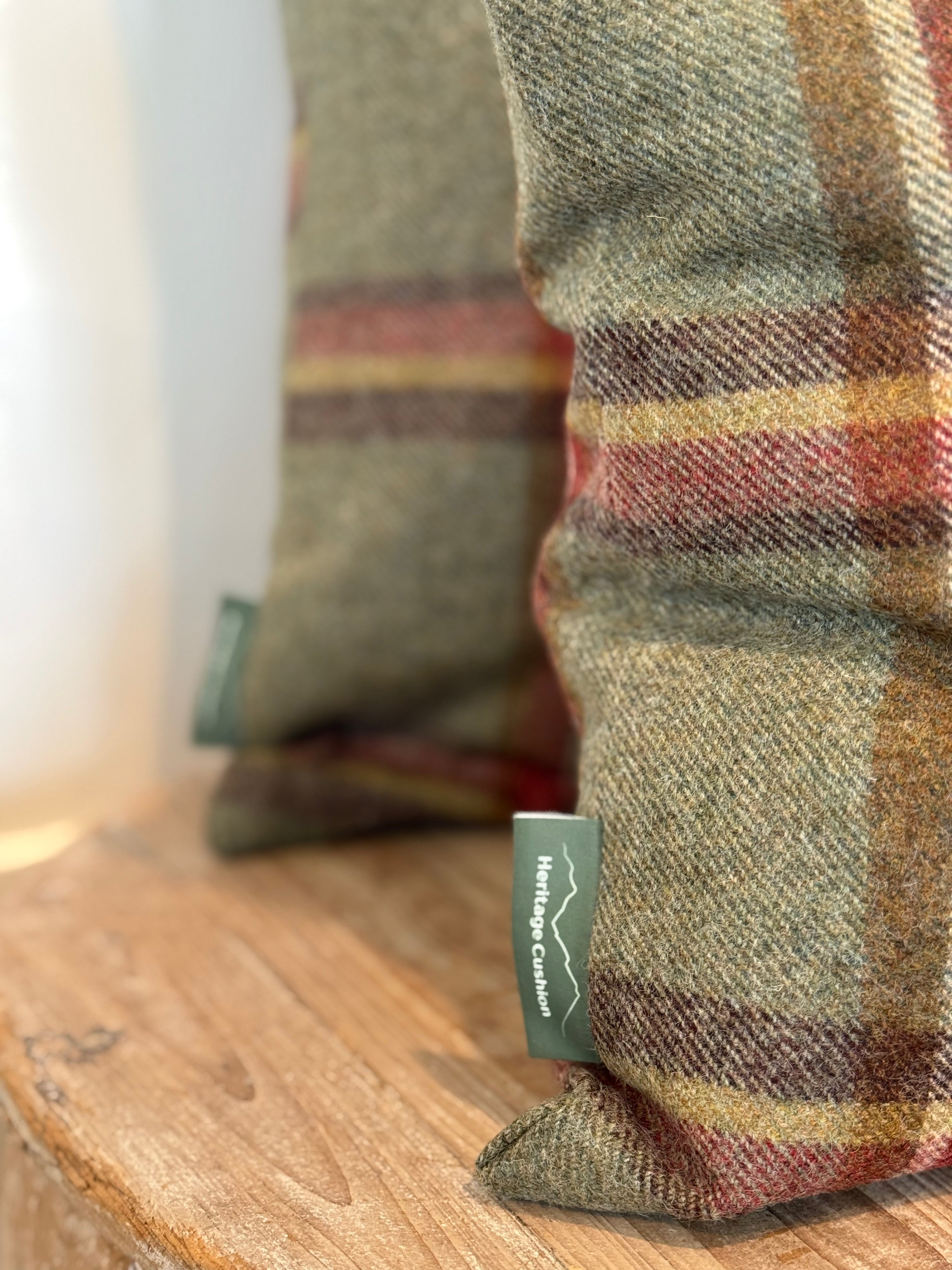 The Heritage Cushion Cover - Windowpane Sage