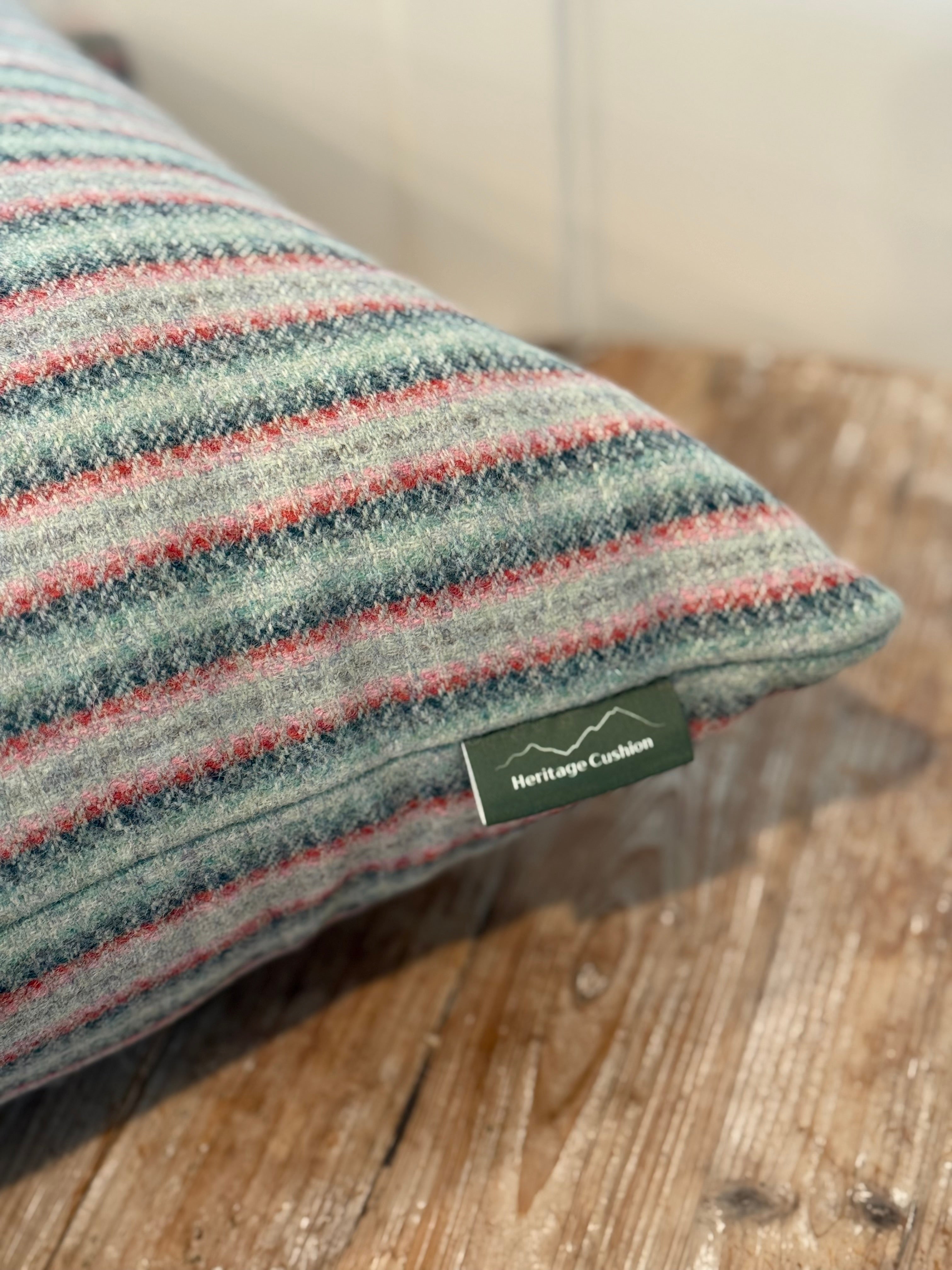 The Heritage Cushion - Tobago Aqua &amp; Flamingo