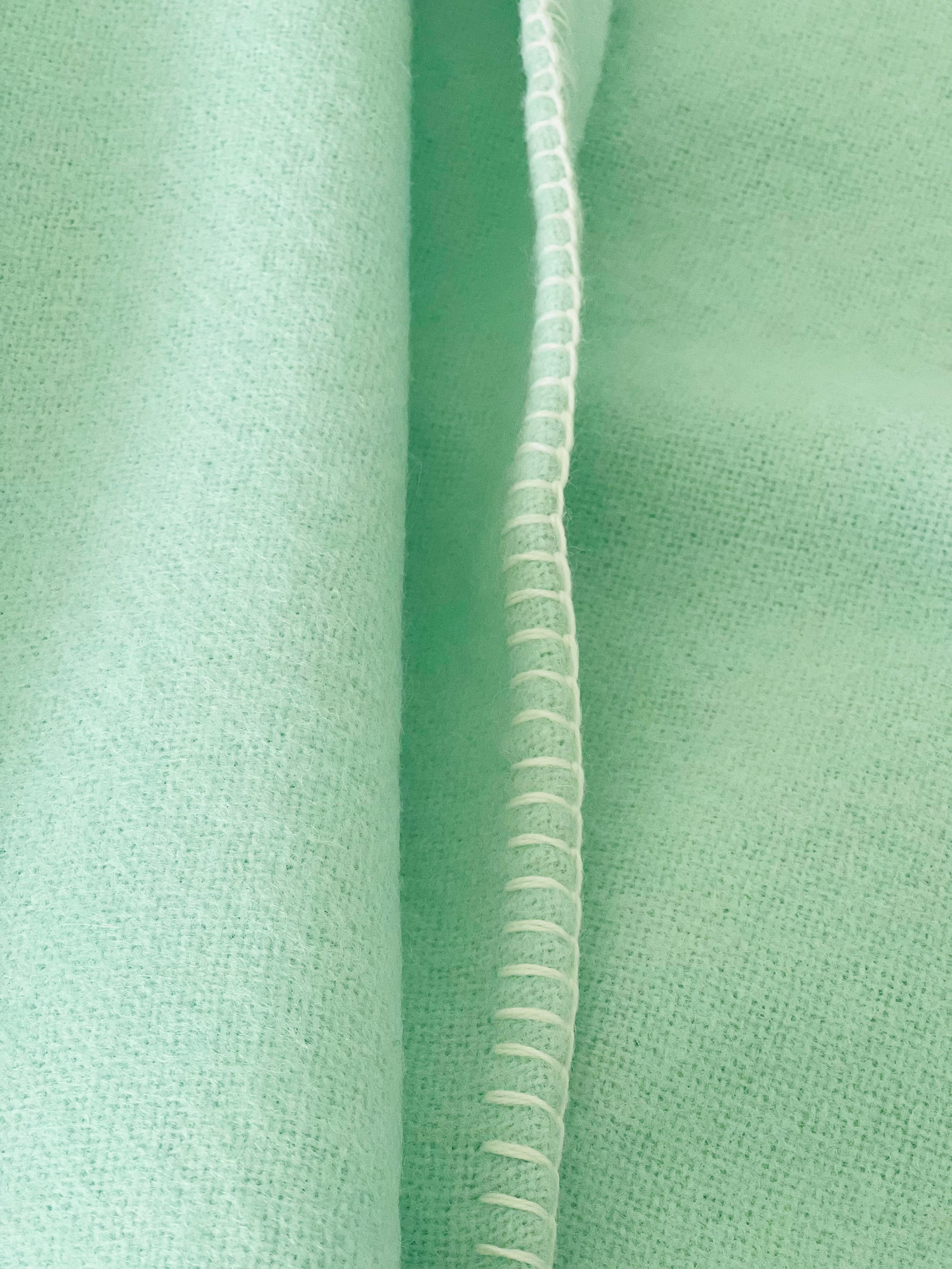 Spearmint Green NZ Wool Blanket