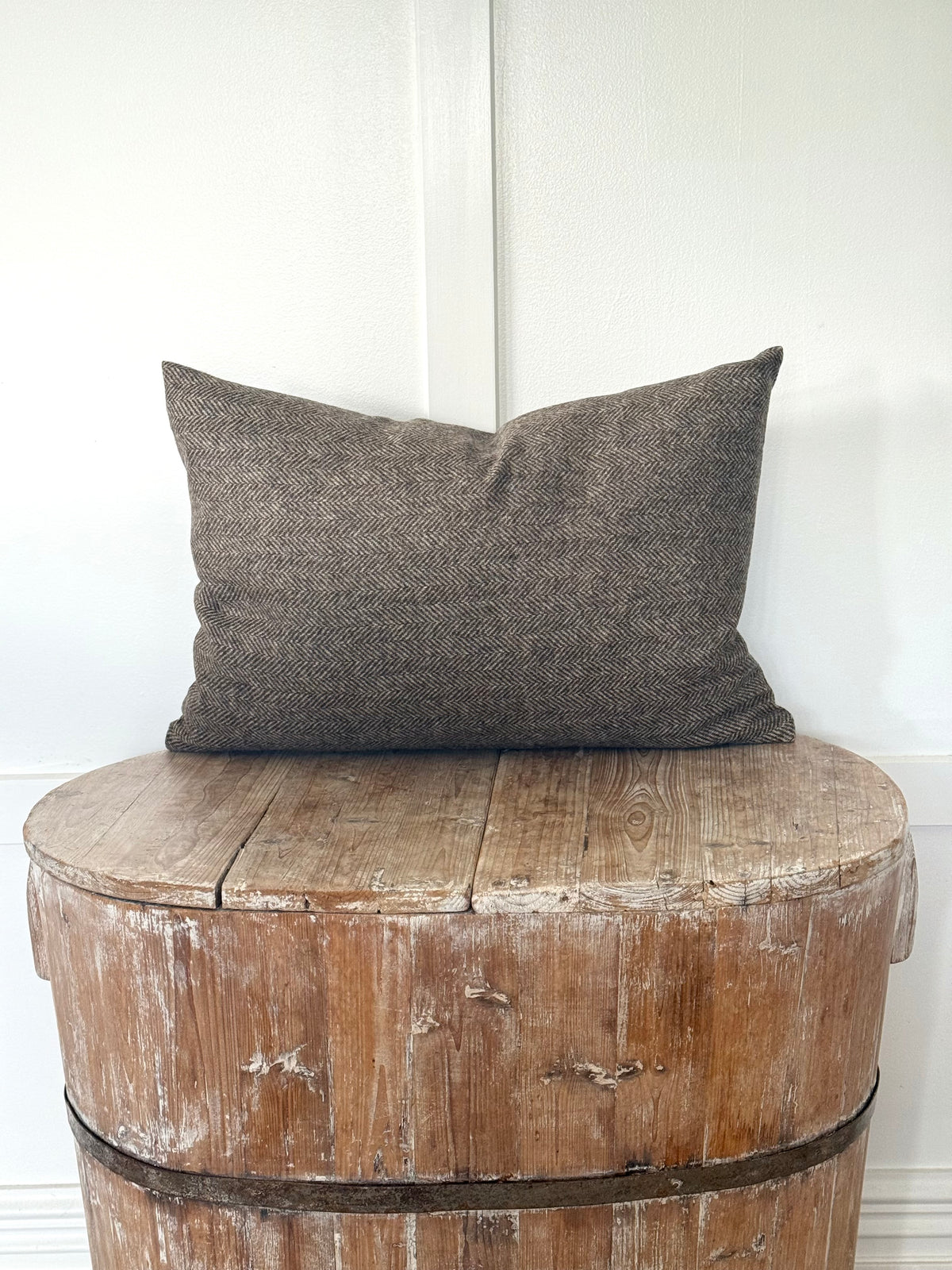 The Heritage Cushion Cover - Herringbone Chocolate