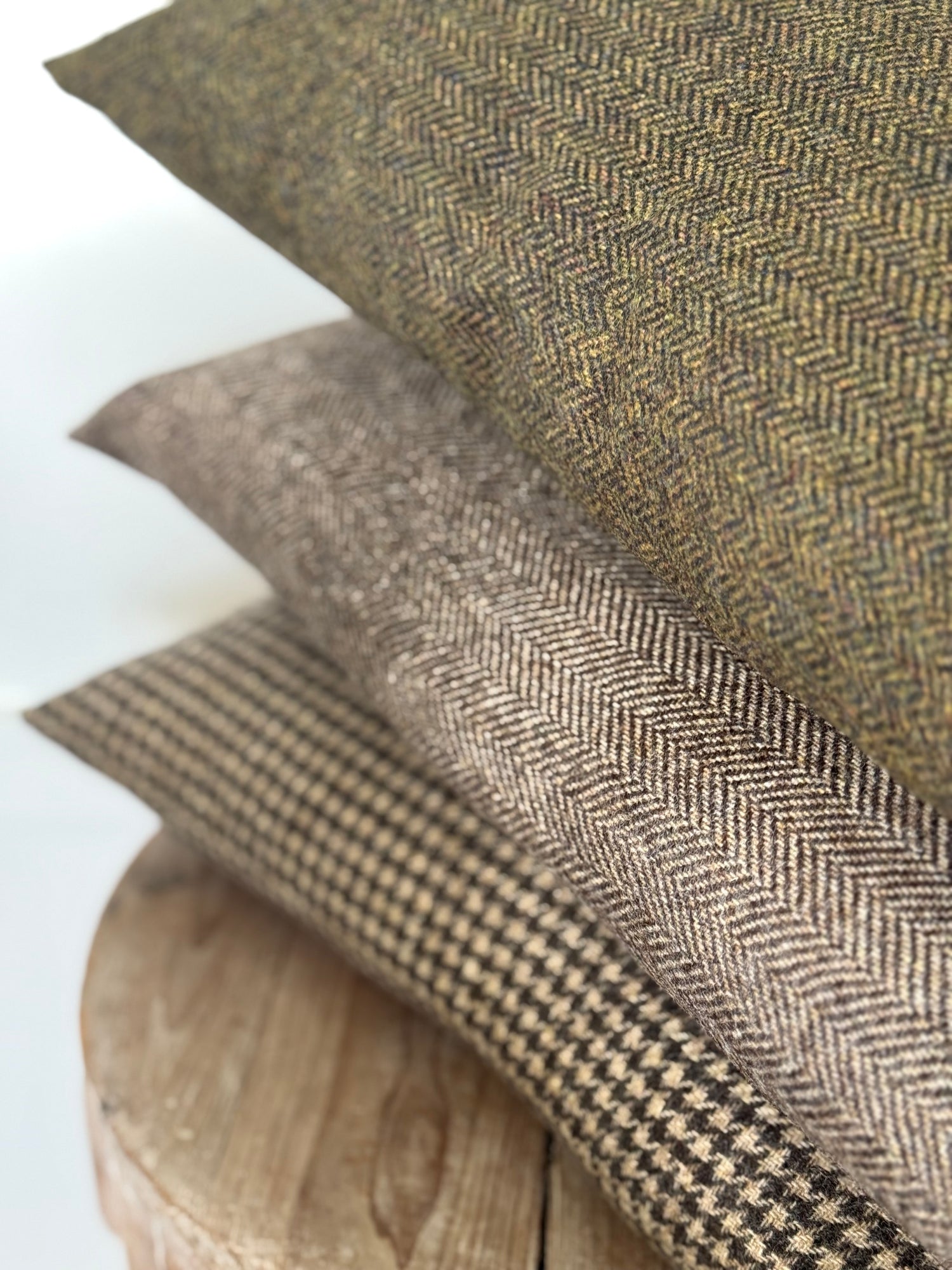 The Heritage Cushion - Herringbone Dark Green