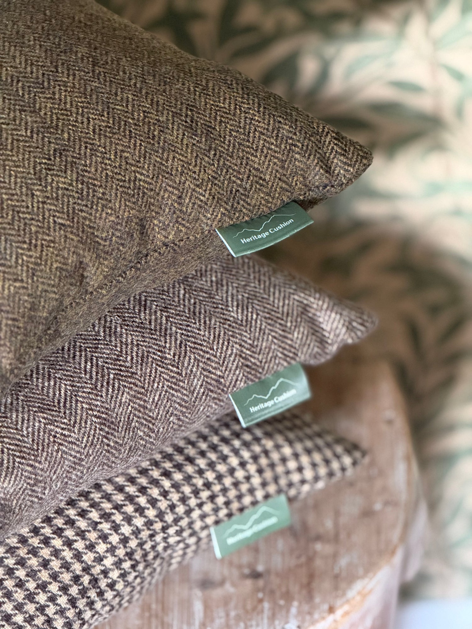 The Heritage Cushion - Herringbone Chocolate