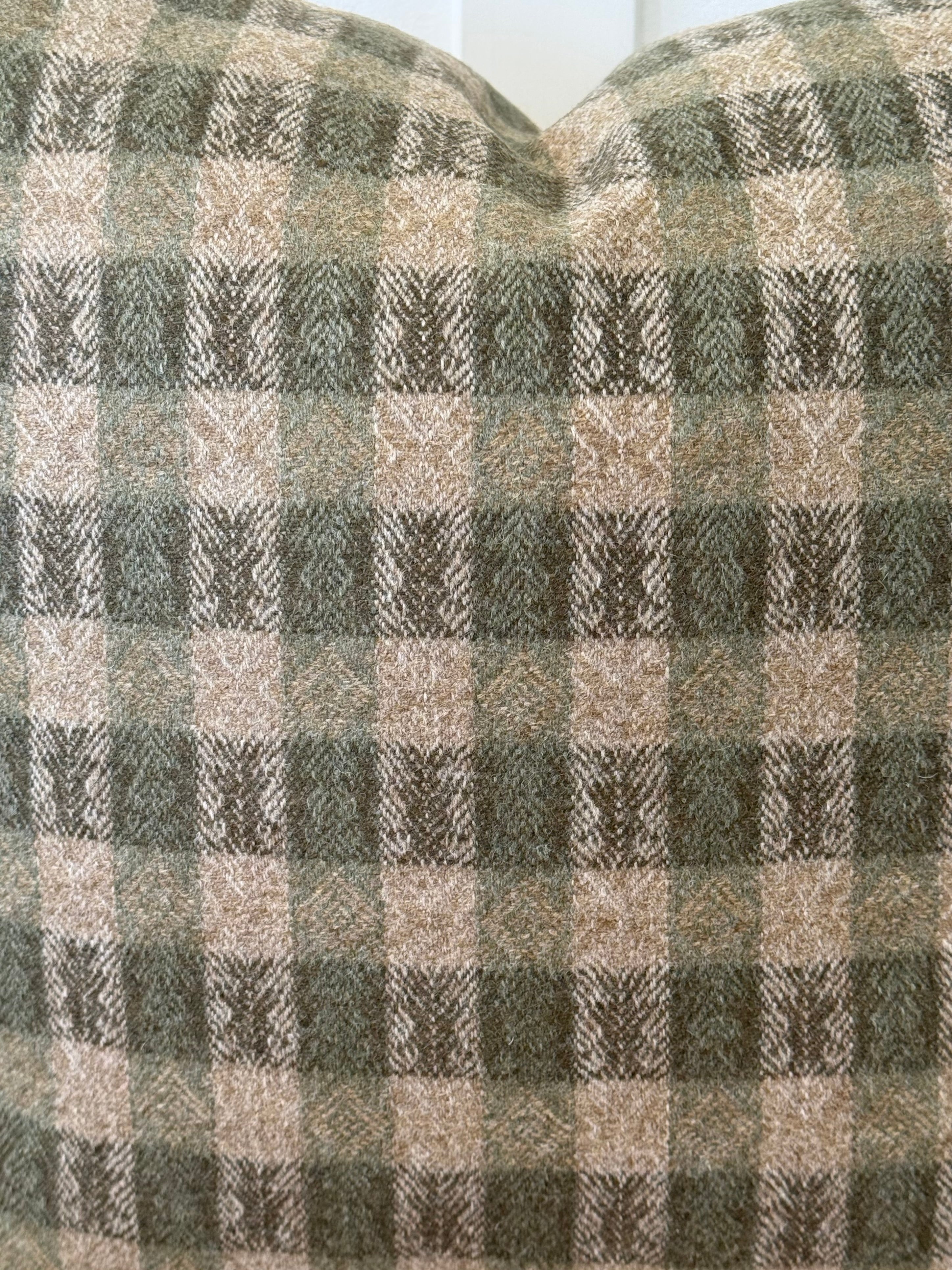 The Heritage Cushion Cover - Oakes Sage &amp; Red