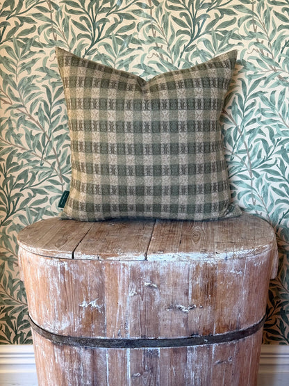 The Heritage Cushion Cover - Oakes Sage &amp; Red