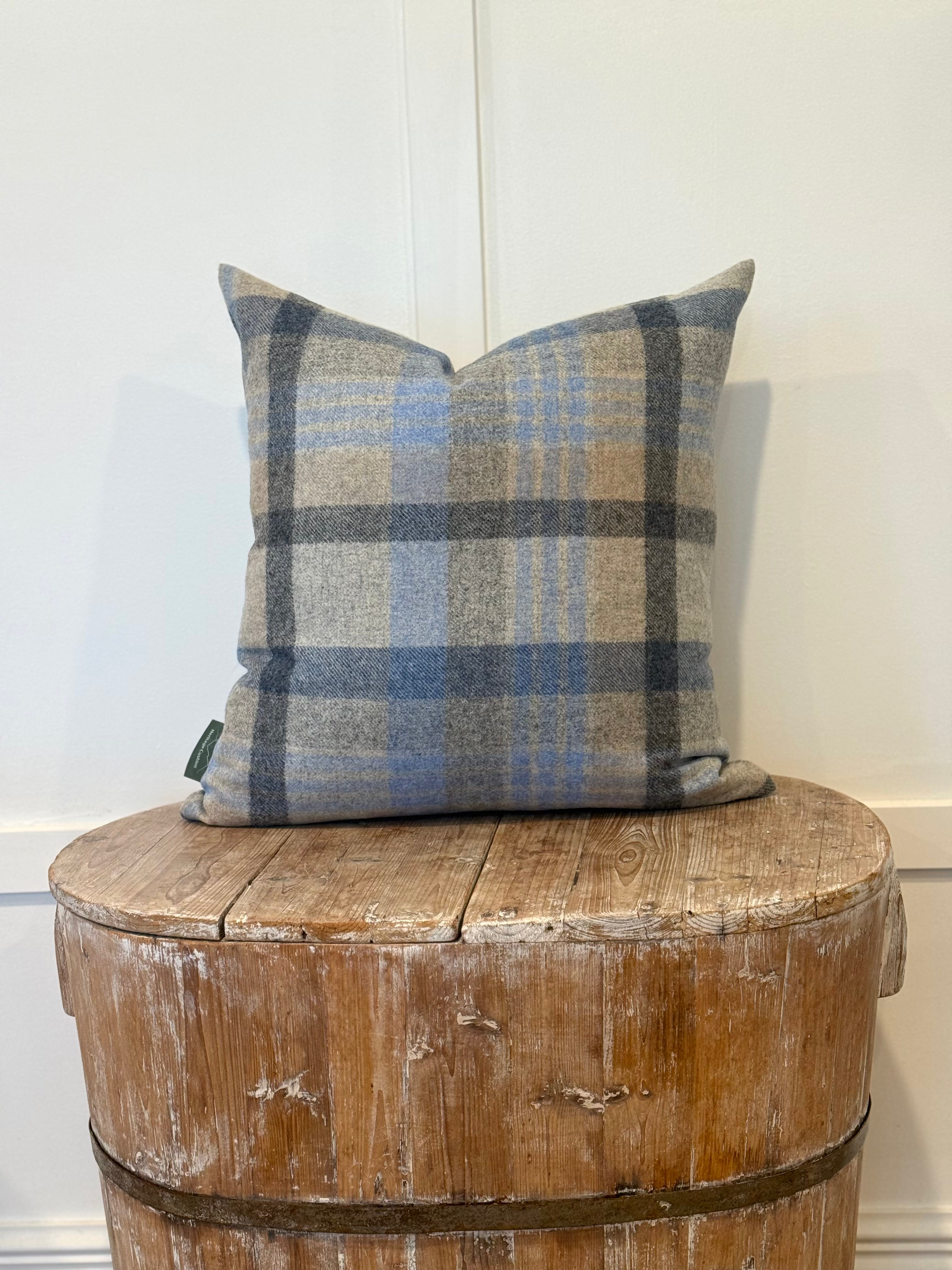 The Heritage Cushion Cover - Melbourne Silver &amp; Denim