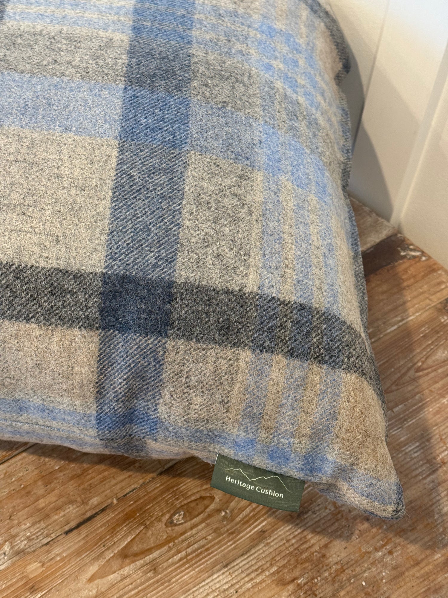 The Heritage Cushion Cover - Melbourne Silver &amp; Denim