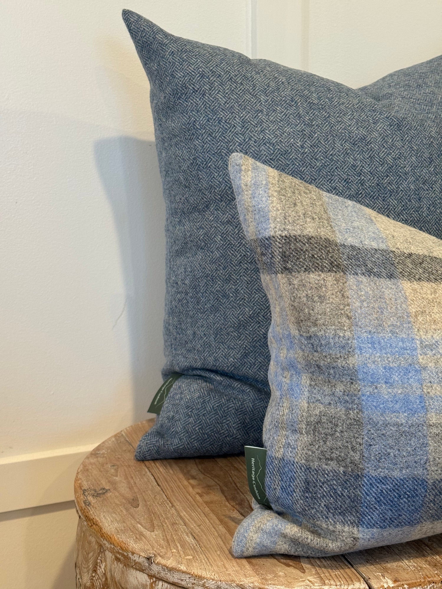 The Heritage Cushion Cover - Parquet Denim