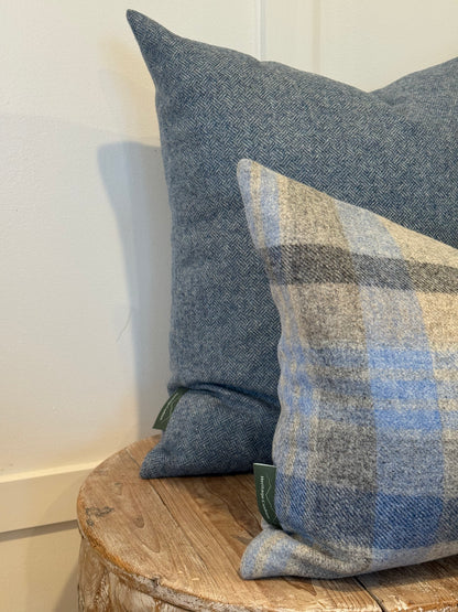 The Heritage Cushion Cover - Parquet Denim