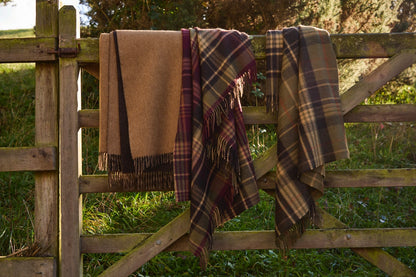 Estate Plaid Olive 100% Merino Throw