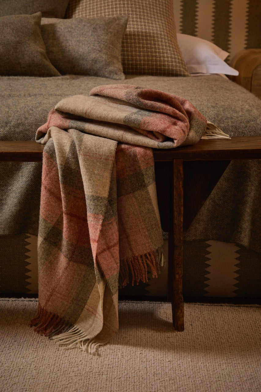 Skye Coral NZ Wool Throw NZ Wool Throw