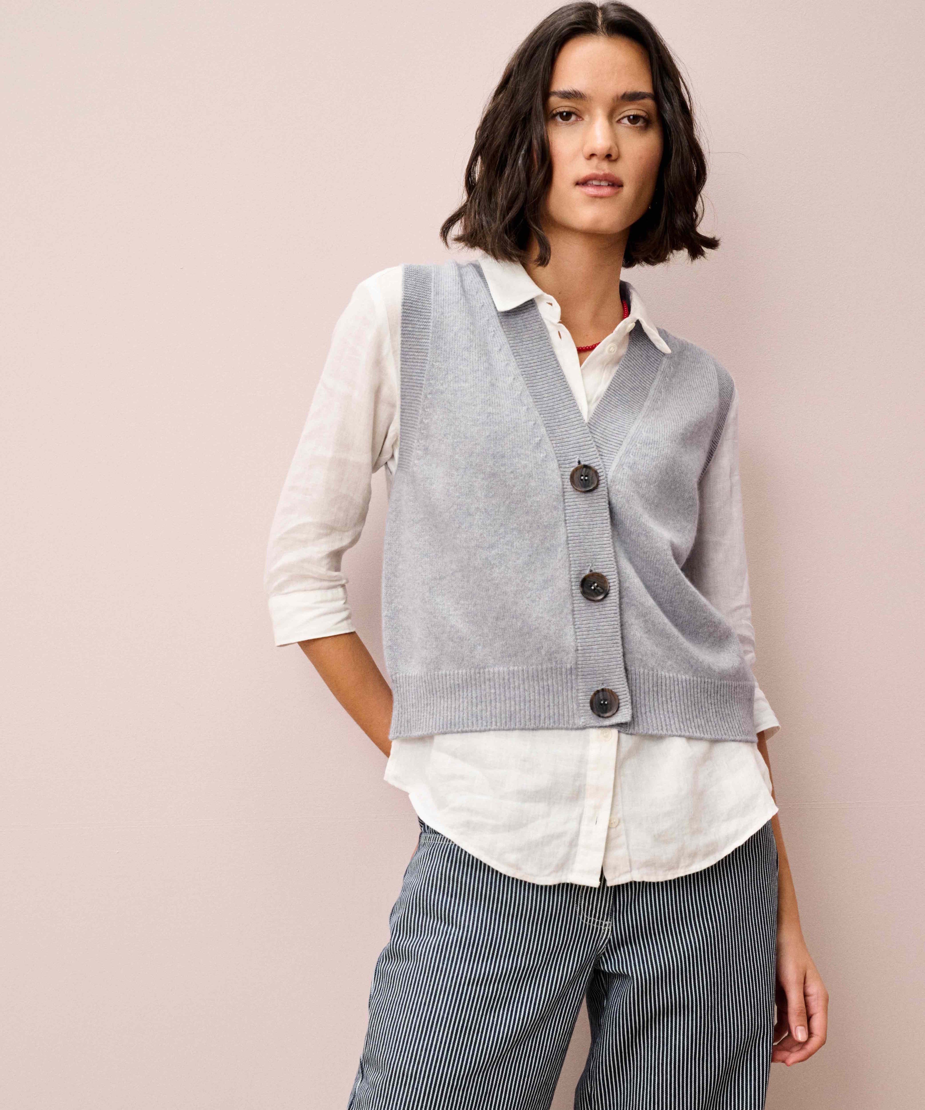 Brora Supersoft Lambswool V Neck Waistcoat