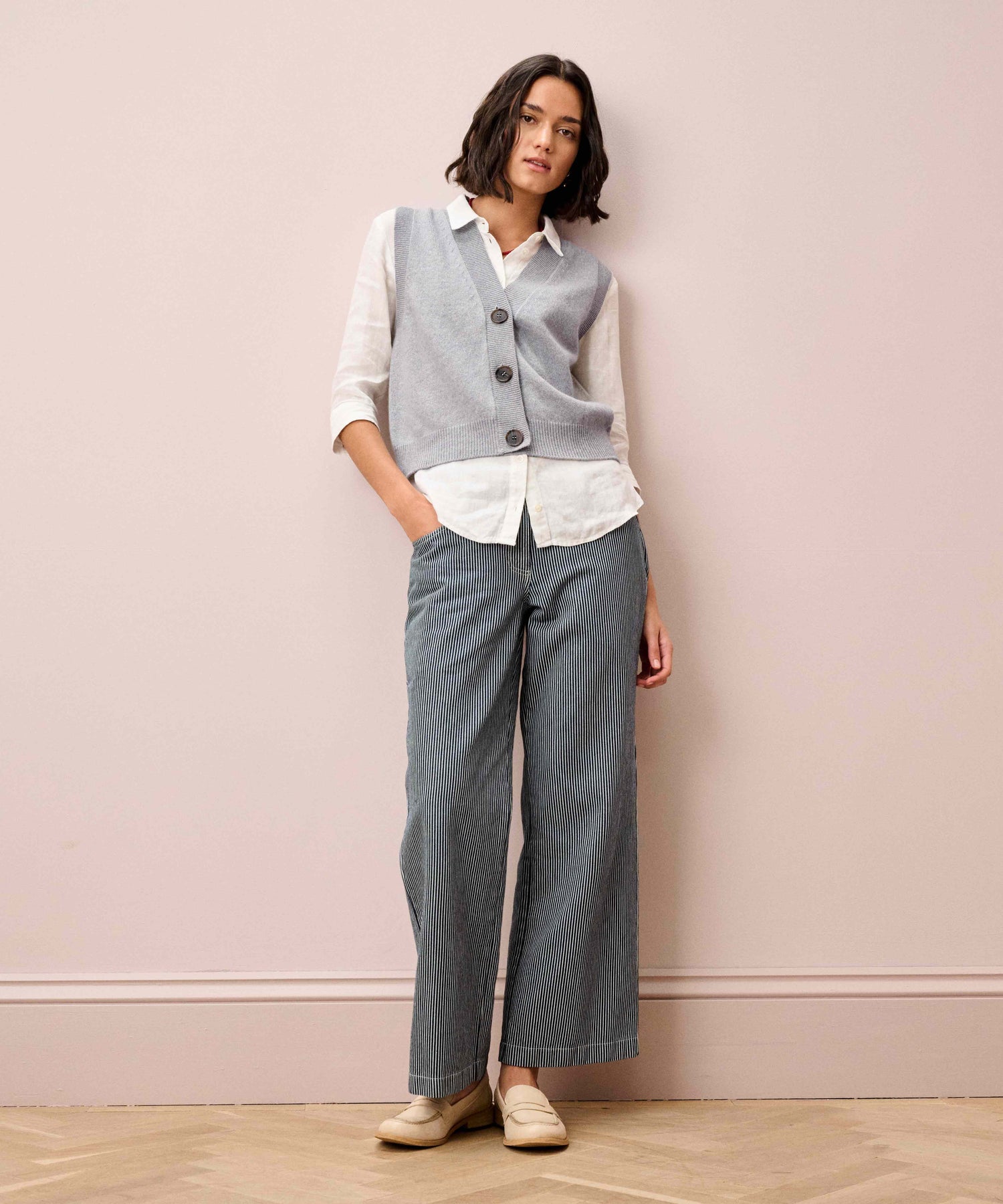 Brora Supersoft Lambswool V Neck Waistcoat