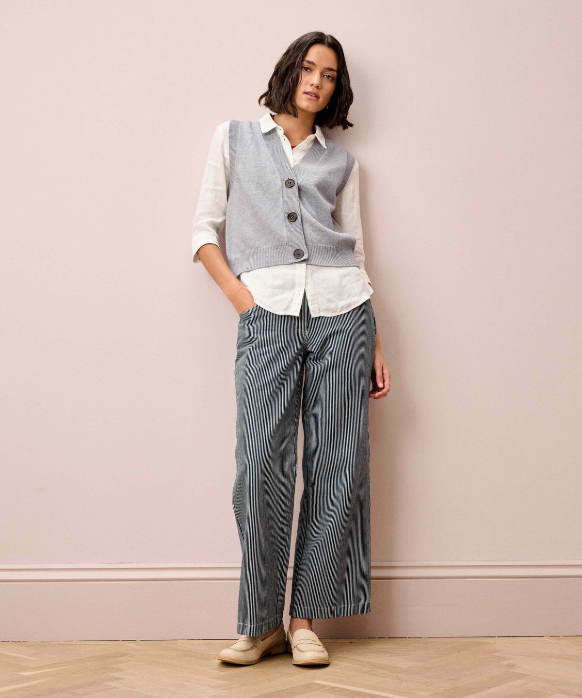 Brora Supersoft Lambswool V Neck Waistcoat