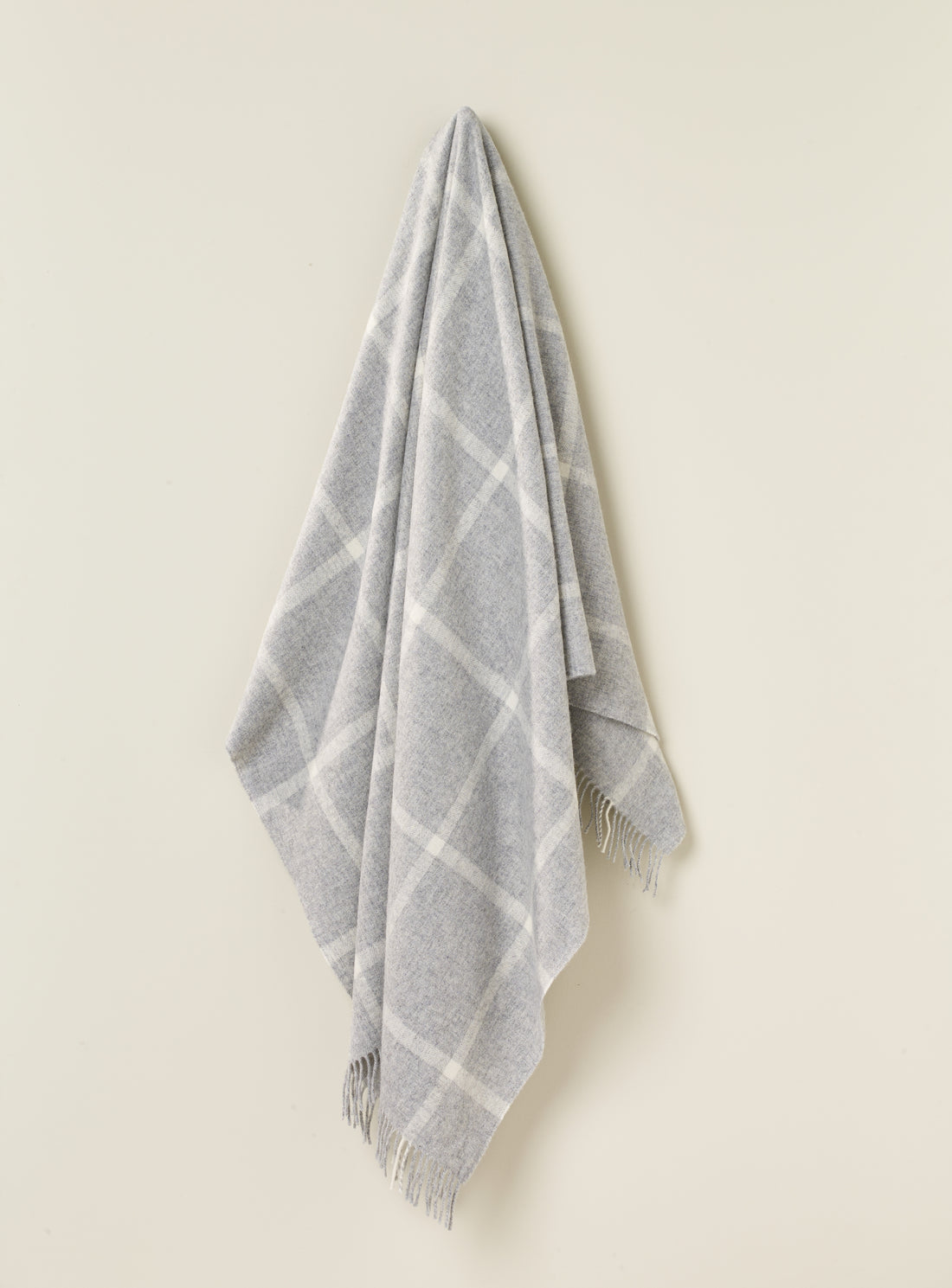 Windowpane Grey 100% Merino Throw - Exquisite Wool Traders