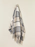 Windowpane Grey & White 100% Merino Throw - Exquisite Wool Traders