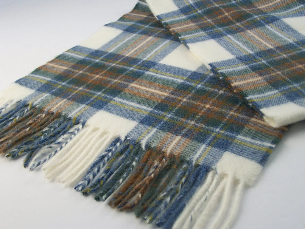 Muted Blue Stewart 100% Merino Oversized Scarf