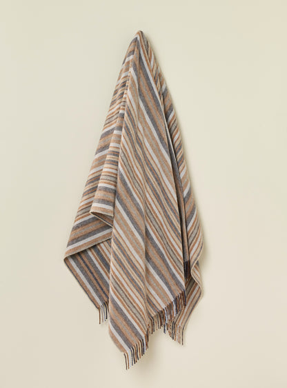 Santa Cruz Navy &amp; Rust 100% Merino Throw