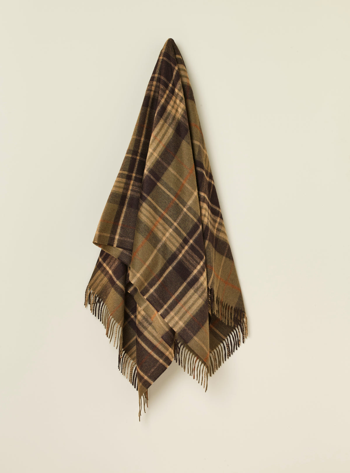 Estate Plaid Olive 100% Merino Throw
