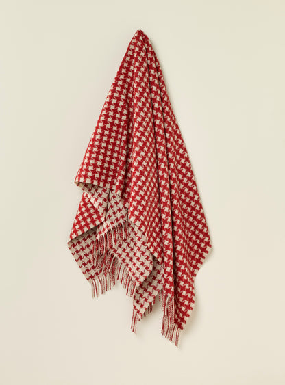 Star Red NZ Wool Throw