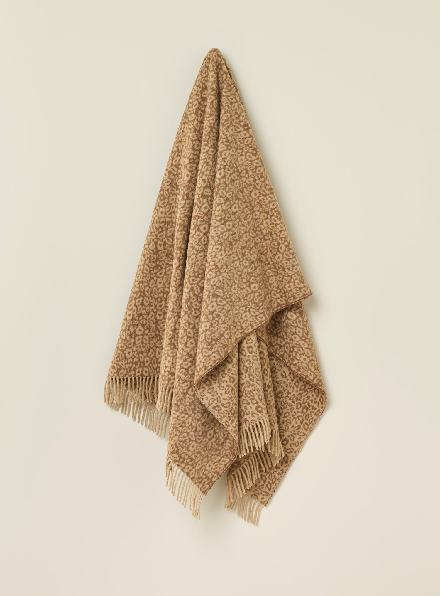 Limited Edition Leopard Natural 100% Merino Throw
