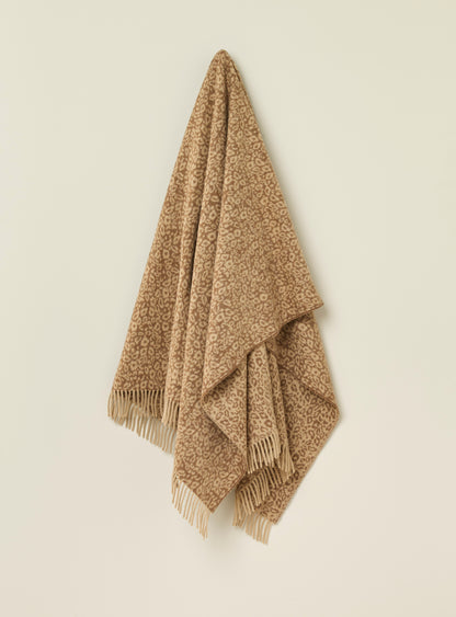 Limited Edition Leopard Natural 100% Merino Throw