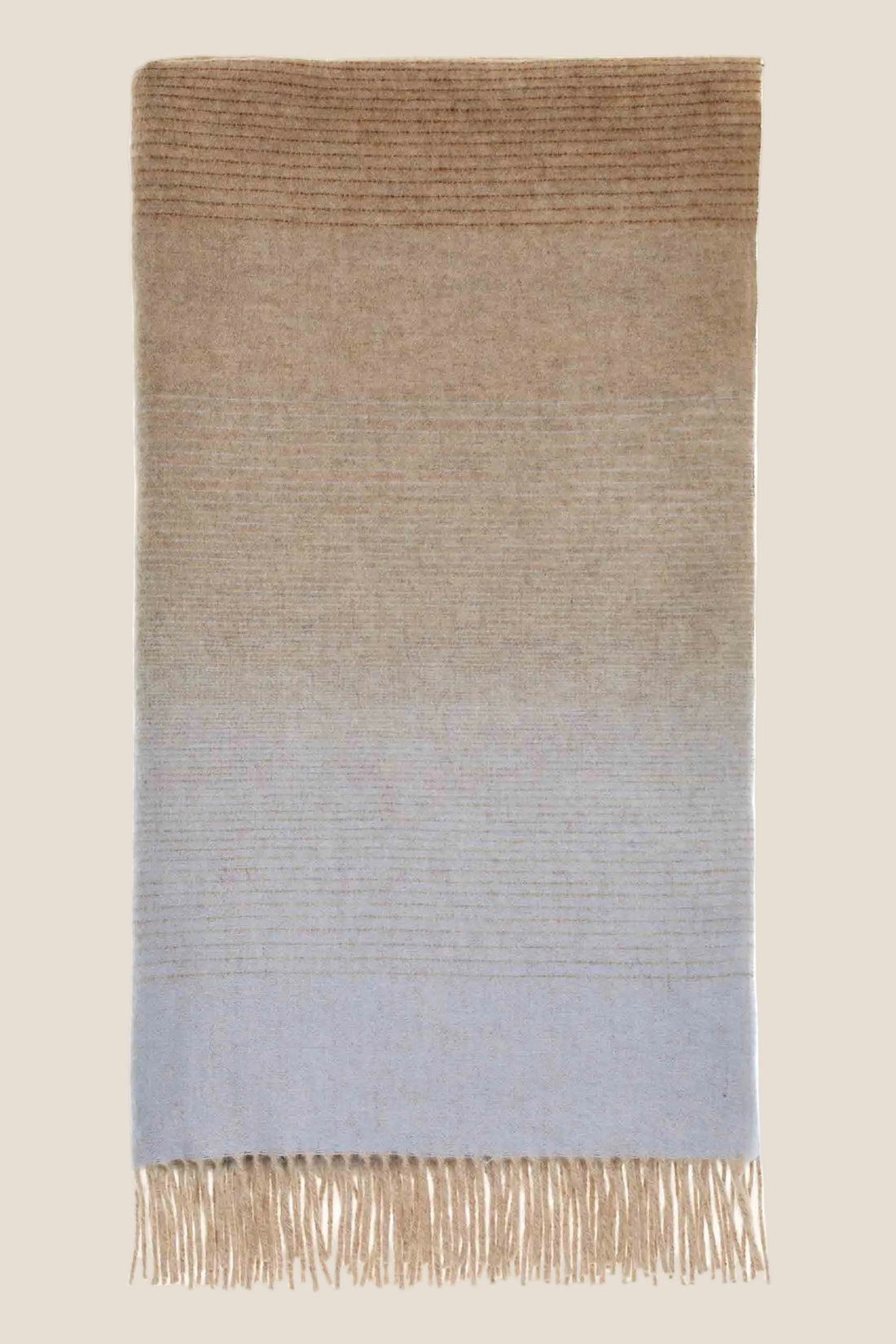 Ombre Stripe Navy &amp; Rust 100% Merino Throw