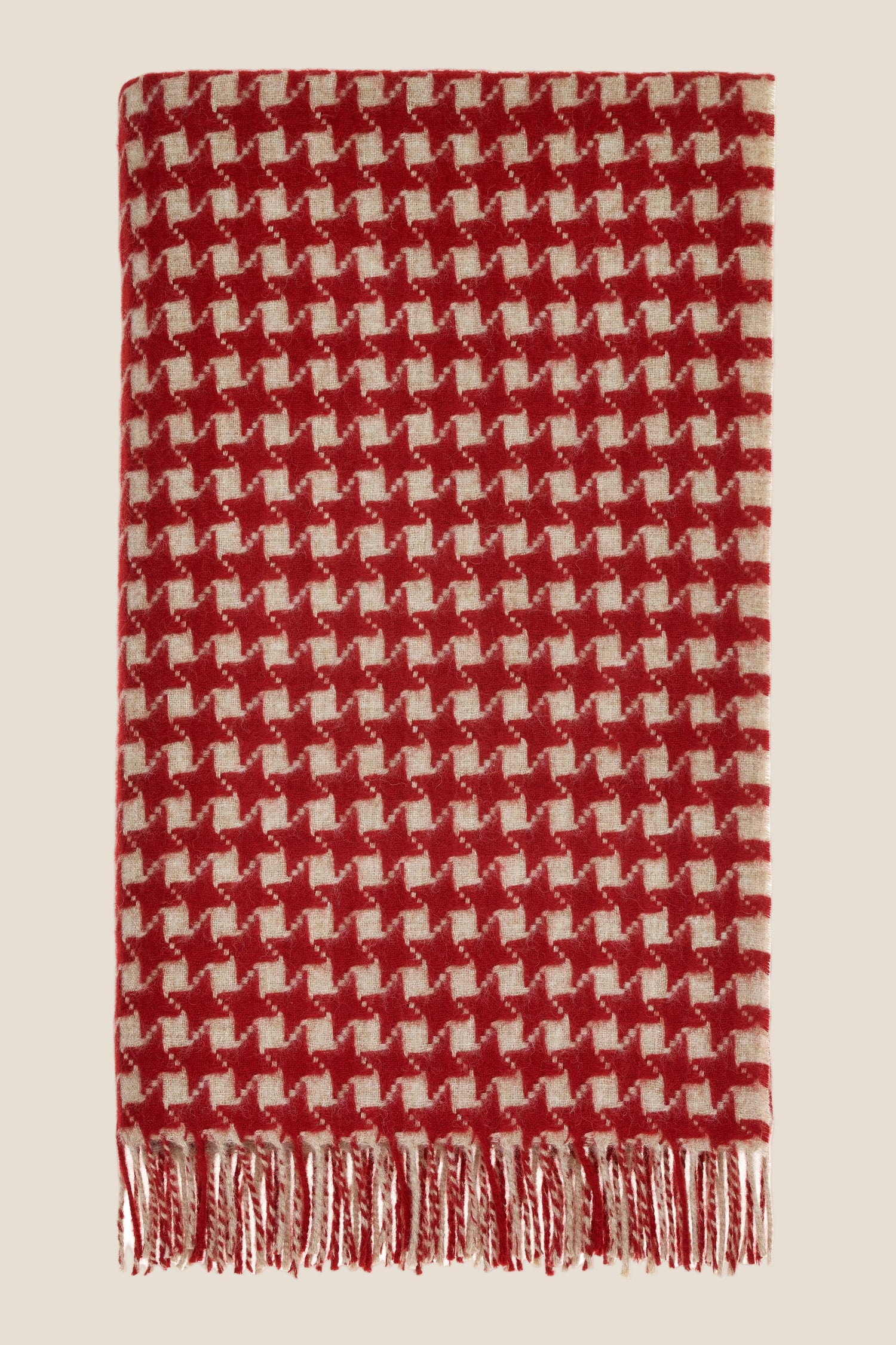 Star Red NZ Wool Throw