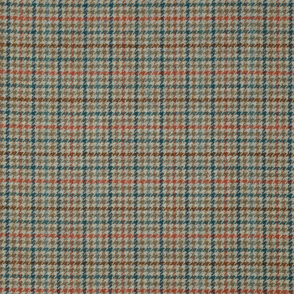 The Heritage Cushion Cover - Aveyard Aqua &amp; Rust