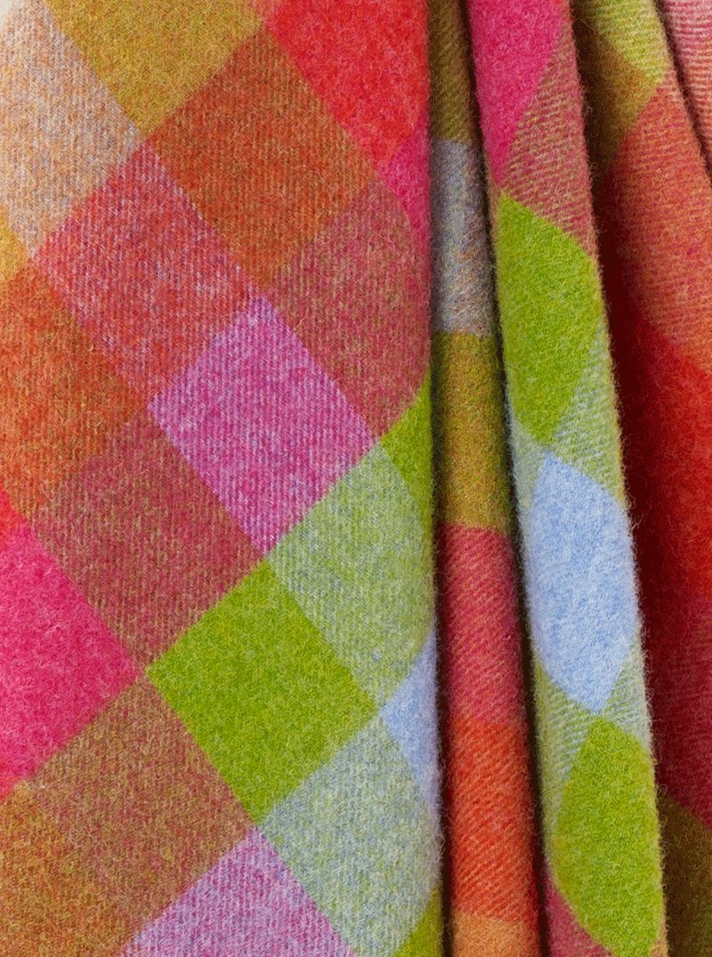 Harlequin Sunshine NZ Wool Throw - Exquisite Wool Traders